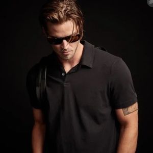 James Perse SUEDED JERSEY POLO